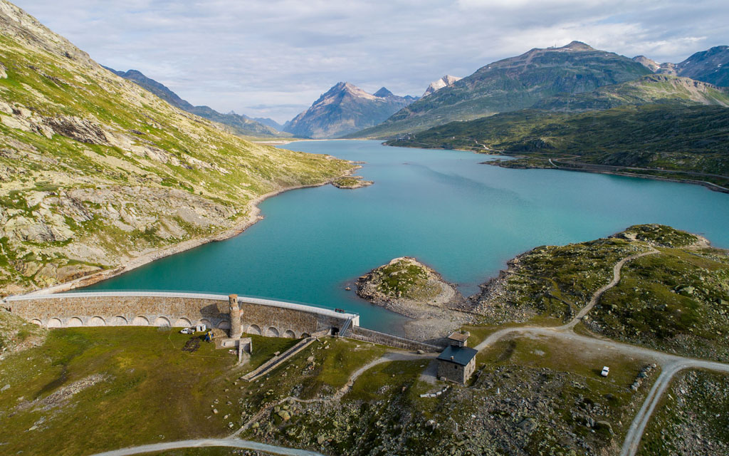 Lago Bianco Staumauer Scala Südmauer 8aabf