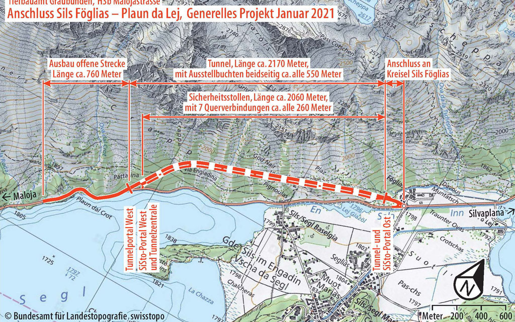 Planbeilage Vernehmlassung Tunnellösung Malojastrasse 8827d