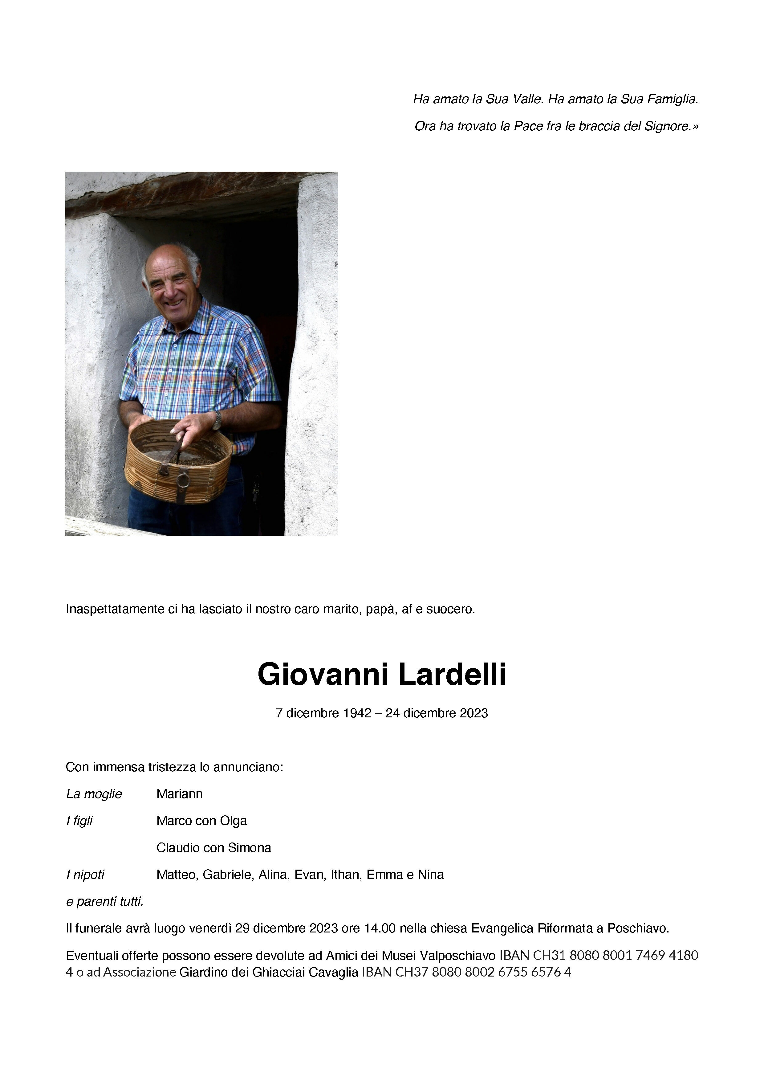 Annuncio funebre Giovanni Lardelli 6c329