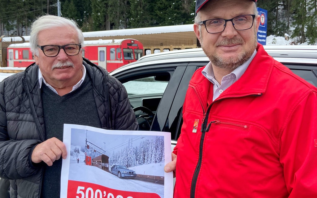 Autoverlad Vereina 500.000 Gratulation Df858