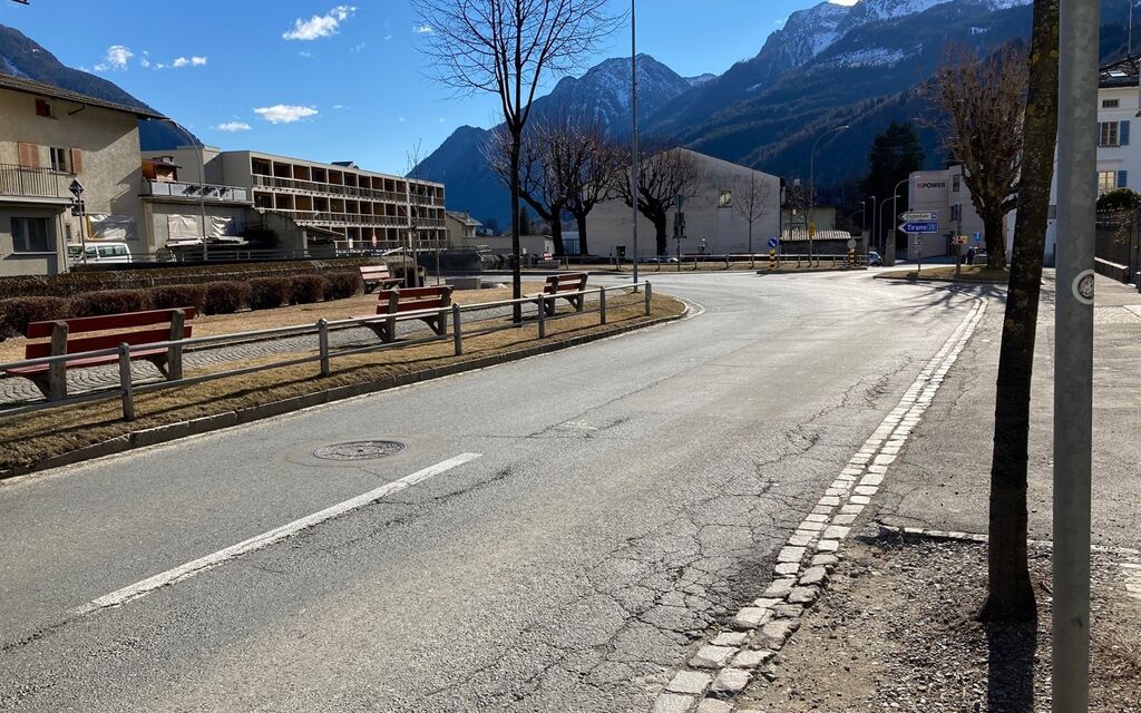 Berninastrasse Strassenkorrektion Poschiavo  W 1600  H 0 72535