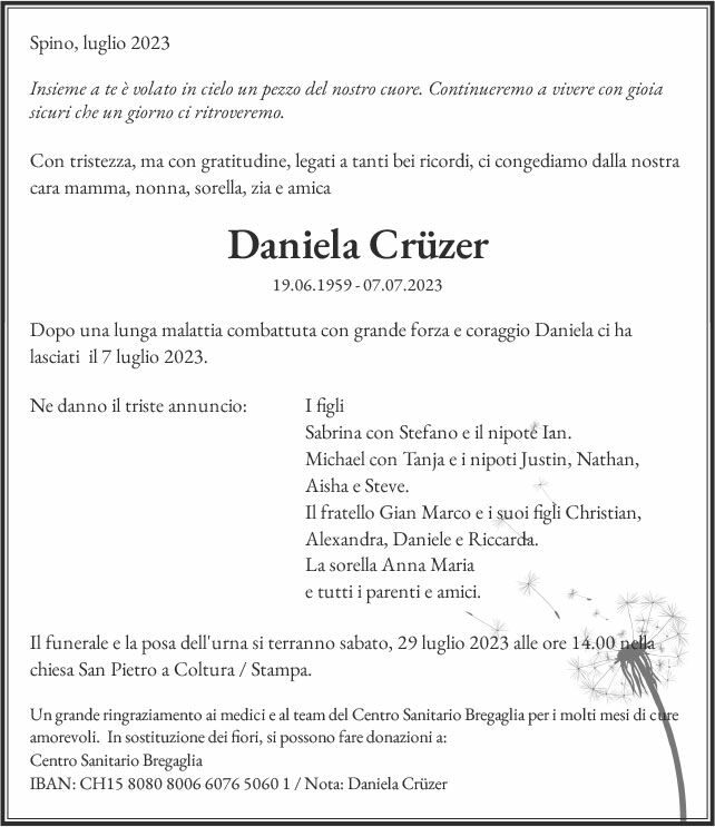 Daniela Cruezer necrologio 28262