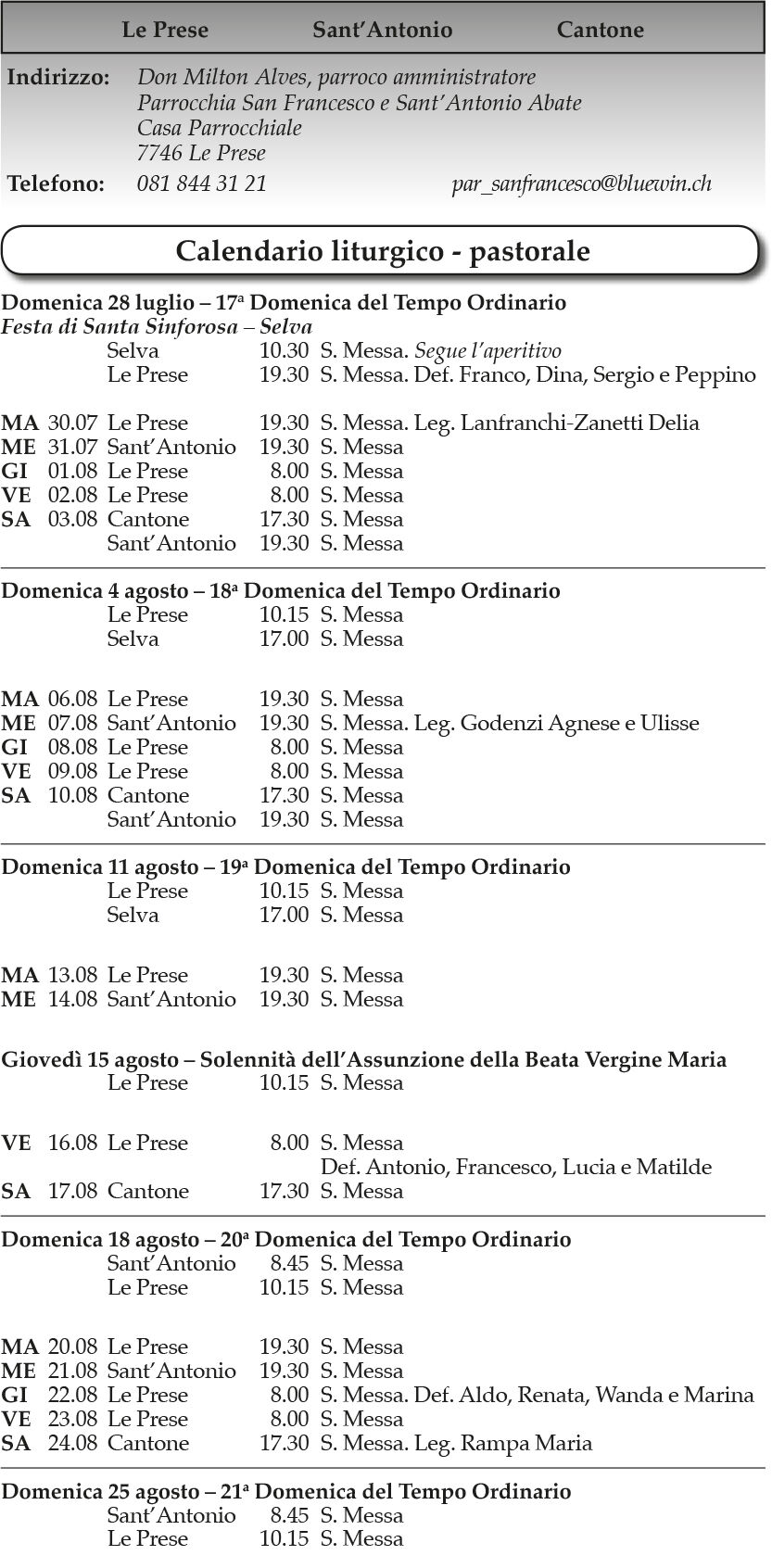 Funzioni leprese agosto 6815e