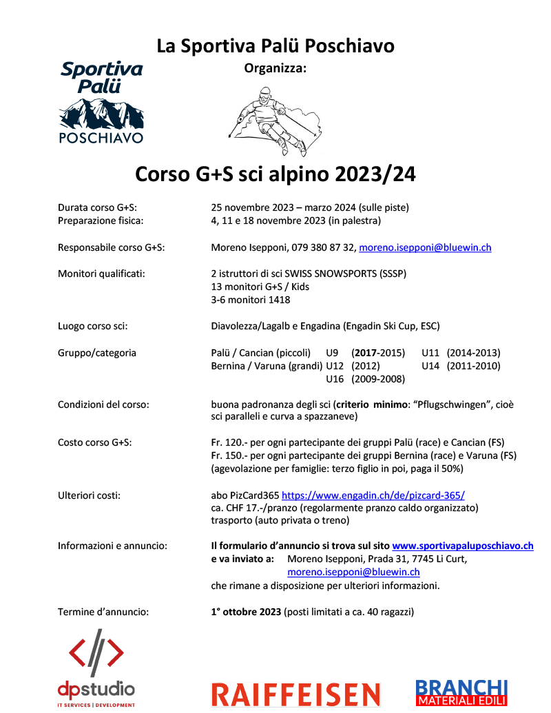 Locandina corso sci alpino ragazzi 2023 24 c6b36
