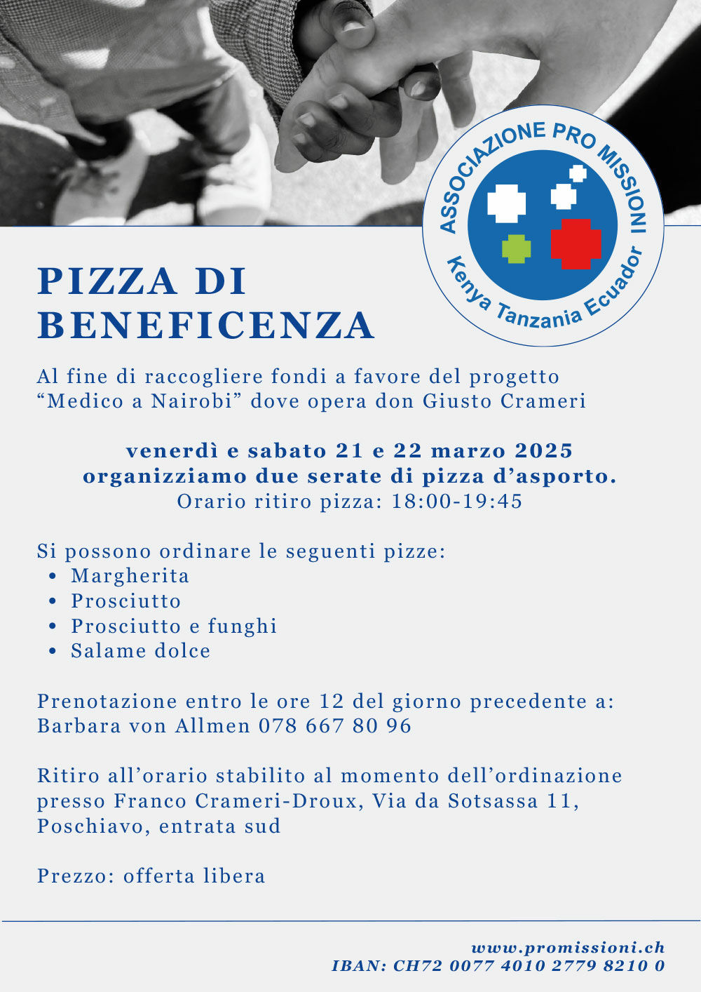 Pizza stampa Progetto Nairobi Pro Missioni A4 Crocini 3d8ac