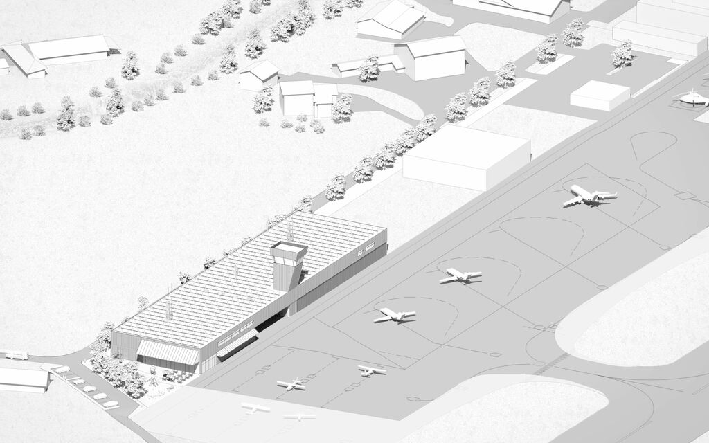 Aeroporto Samedan Visualisierung Regionalflughafen Samedan 9e087