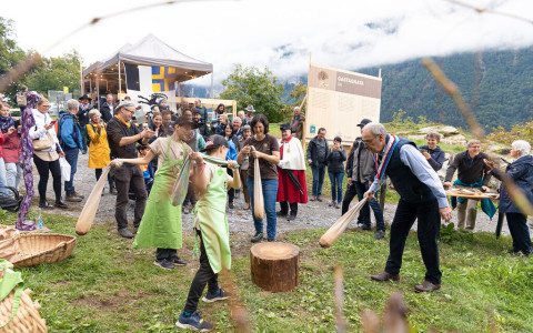 Le castagne grigionitaliane al Ballenberg