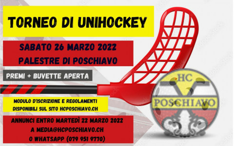 Torneo unihockey HCP: ancora aperte le iscrizioni Torneo unihockey HCP: ancora aperte le iscrizioni