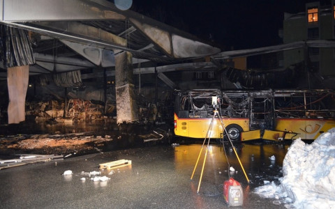 Incendio autorimessa Coira, danni per 7,5 milioni