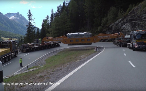 Trasporto straordinario in Valposchiavo: il video
