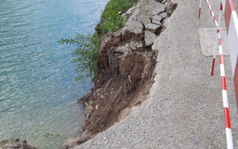 Chiusura della strada del Lago di Poschiavo