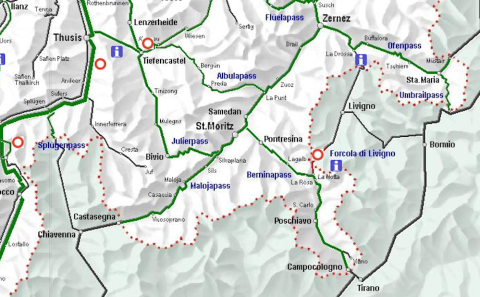 Frana verso la Forcola di Livigno: strada chiusa